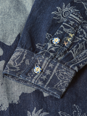 Surchemise jacquard en jean