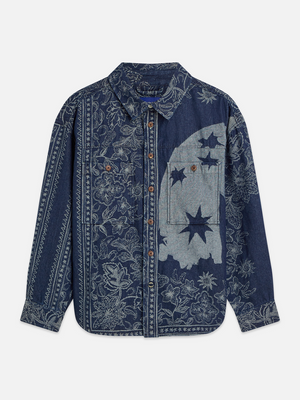Surchemise jacquard en jean