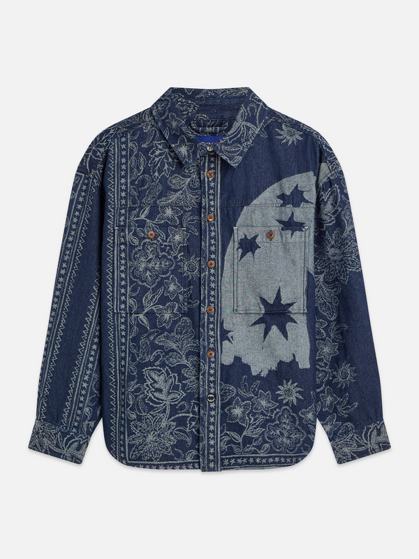 Surchemise jacquard en jean