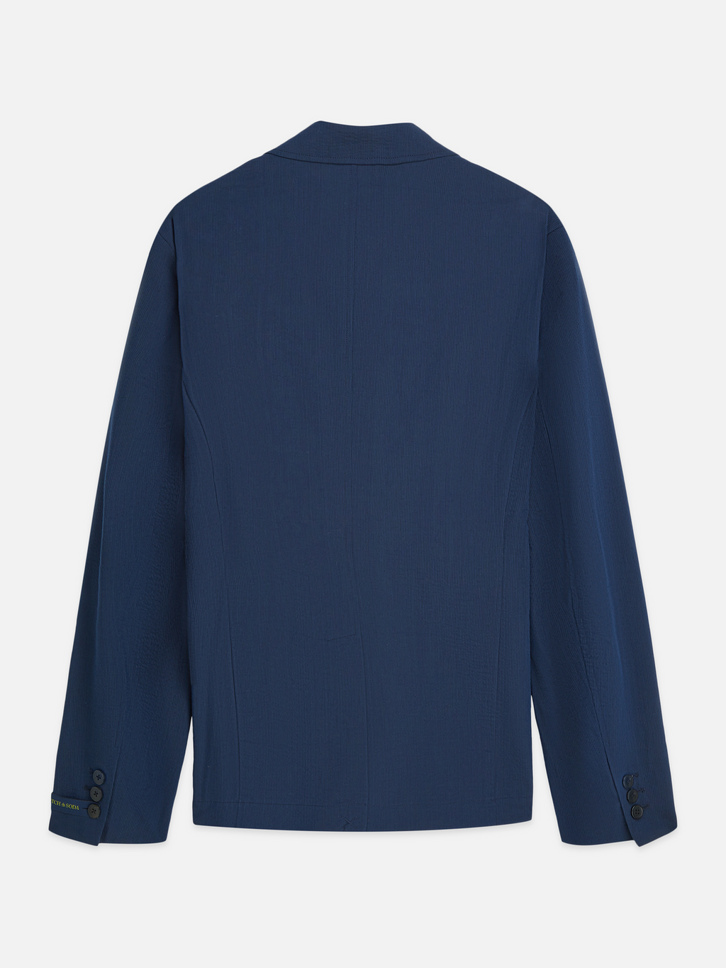 Unkonstruierter Blazer aus Baumwoll-Seersucker-Mischung