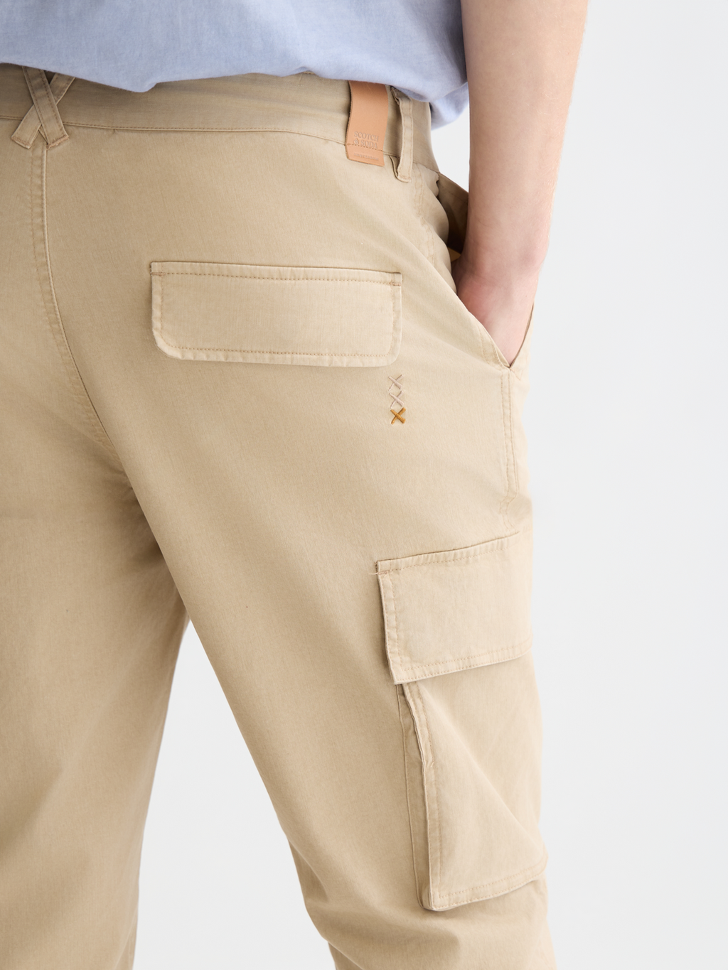 Stuart Washed Cotton-Blend Regular Slim-Fit Cargo