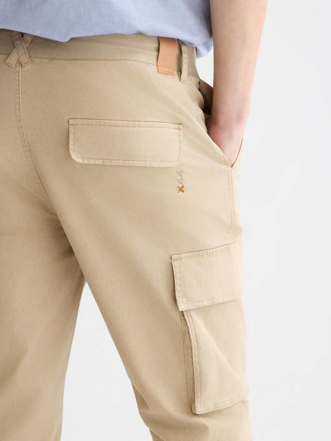Stuart Washed Cotton-Blend Regular Slim-Fit Cargo
