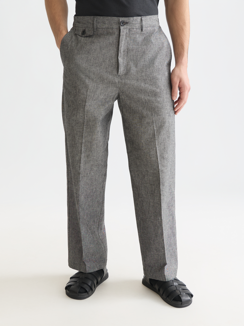 Otis Tailored Cotton-Linen Relaxed Straight-Fit Jogger