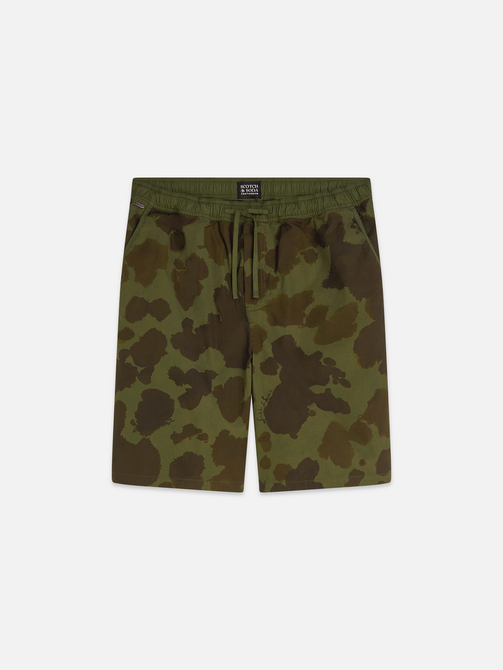 Shorts bermudas amples en popeline imprimée prélavée