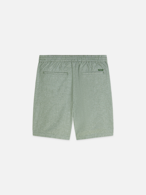 Fave Cotton-Linen Yarn-Dyed Regular-Fit Bermuda Shorts