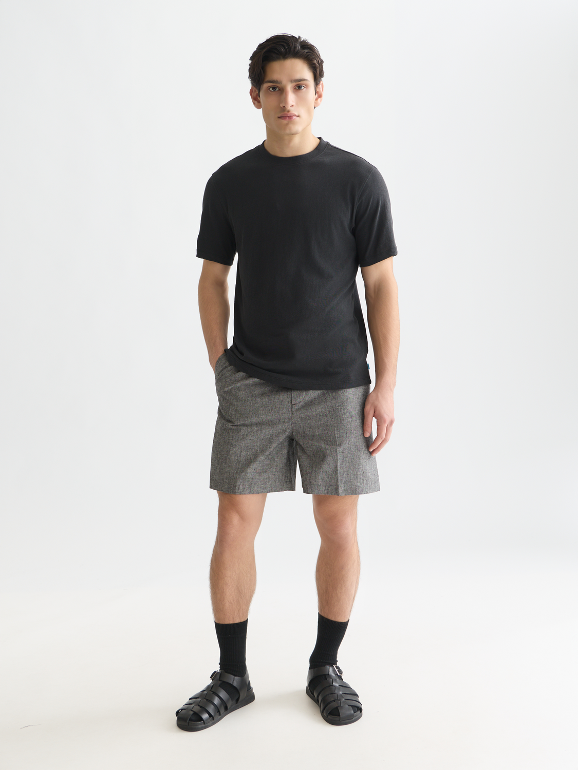 Short Bermuda en lin mélangé sur mesure