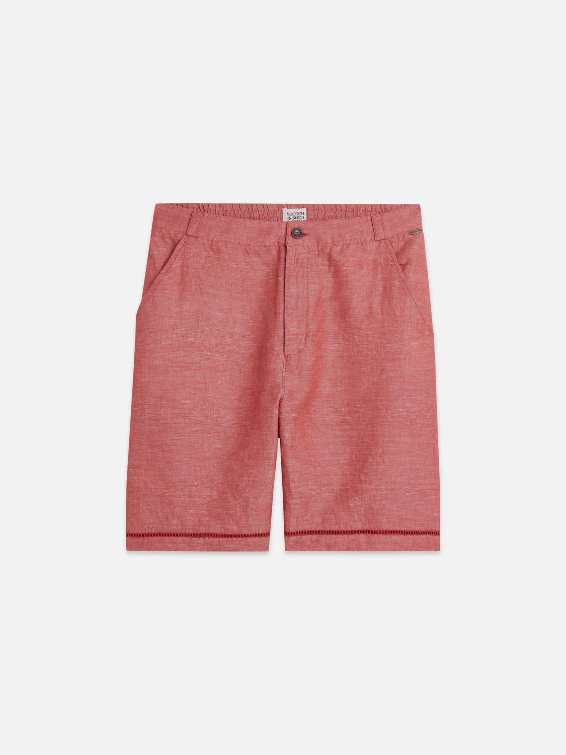 Embroidered Linen-Blend Wide-Fit Bermuda Shorts