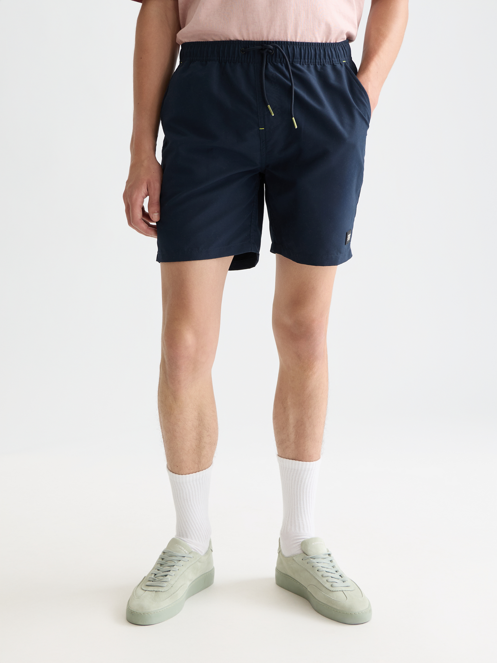 Solid Midlength Swim Shorts