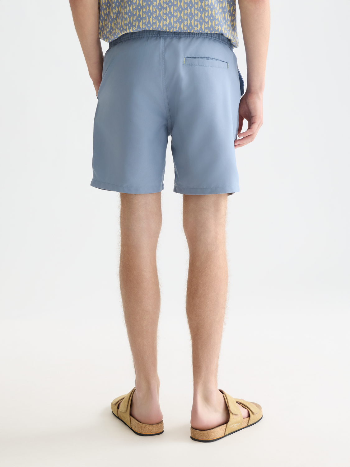 Short de bain uni mi-long
