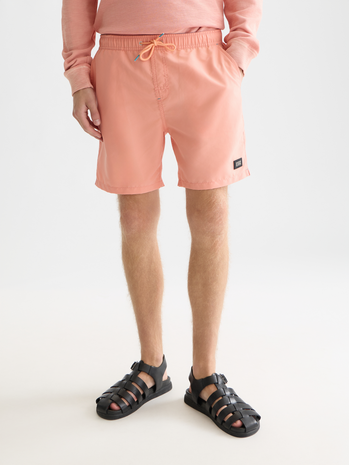 Short de bain mi-long uni