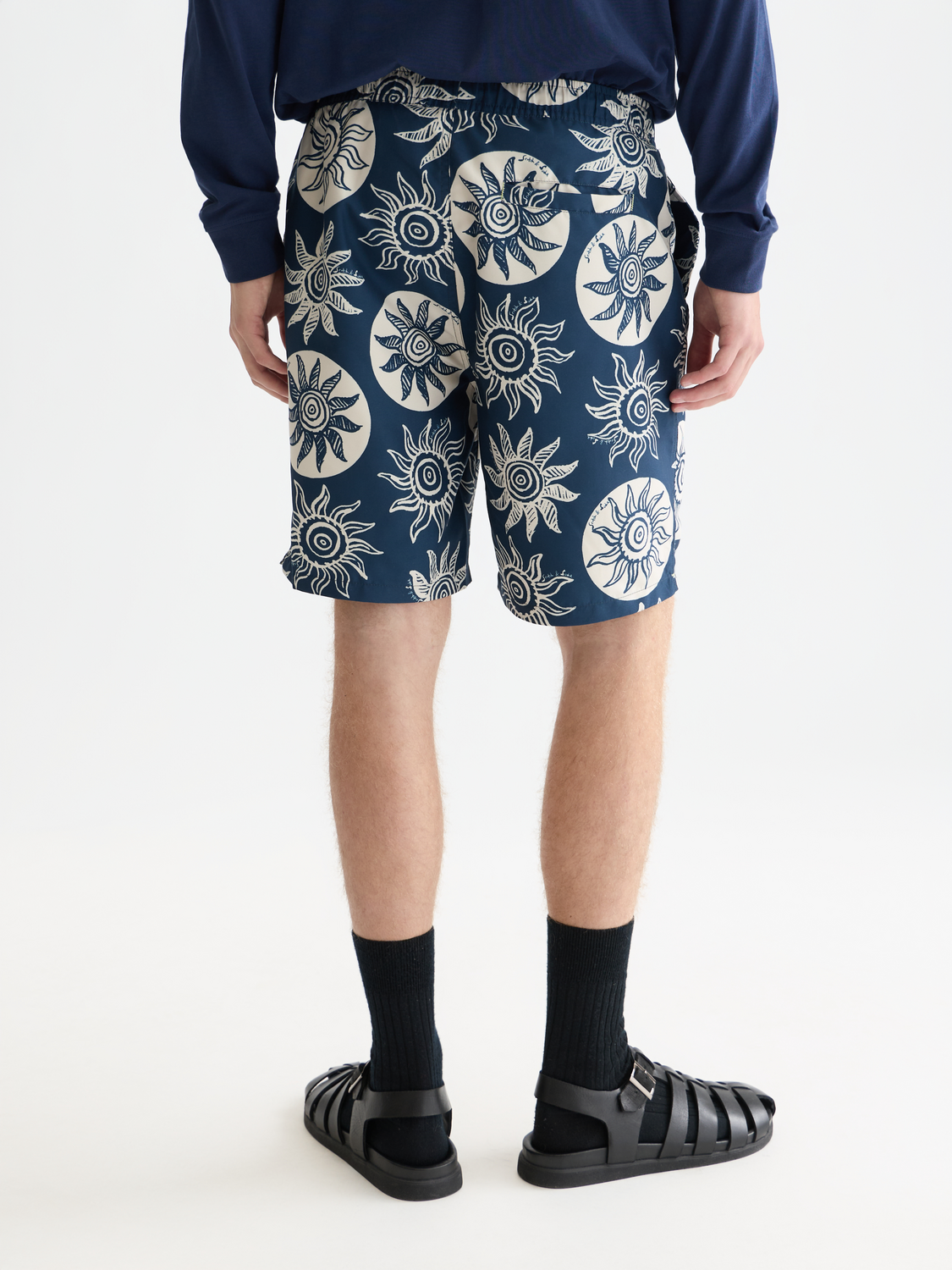 Printed Long-Length Swim Shorts
