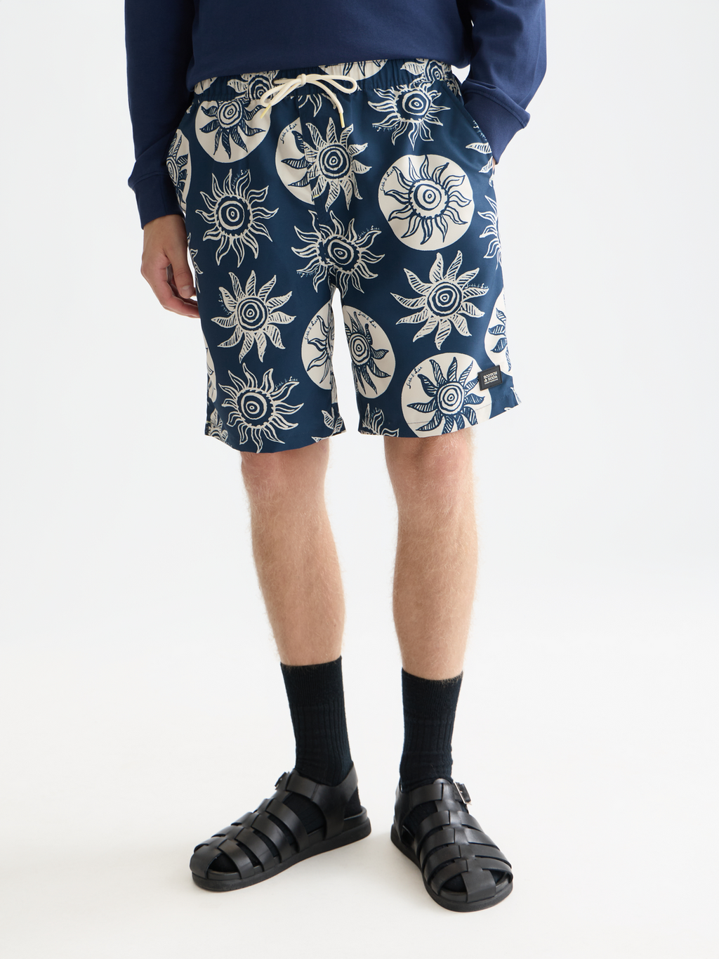 Printed Long-Length Swim Shorts