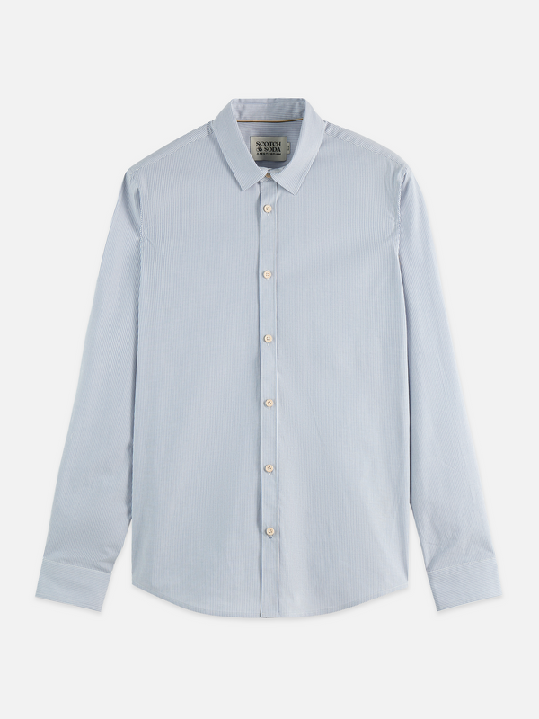 Chemise popeline rayée coupe ajustée