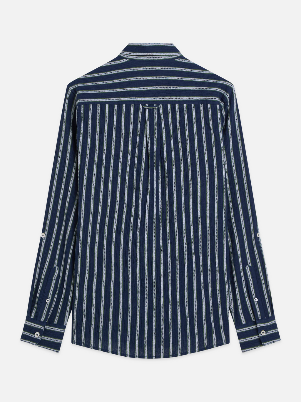 Chemise Rayée Texturée Coupe Droite