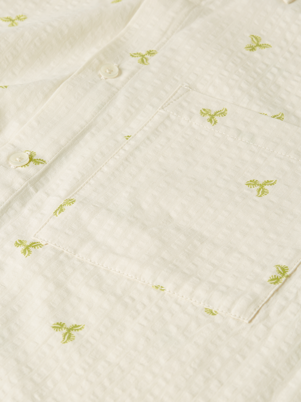 Printed Seersucker Relaxed-Fit Shirt