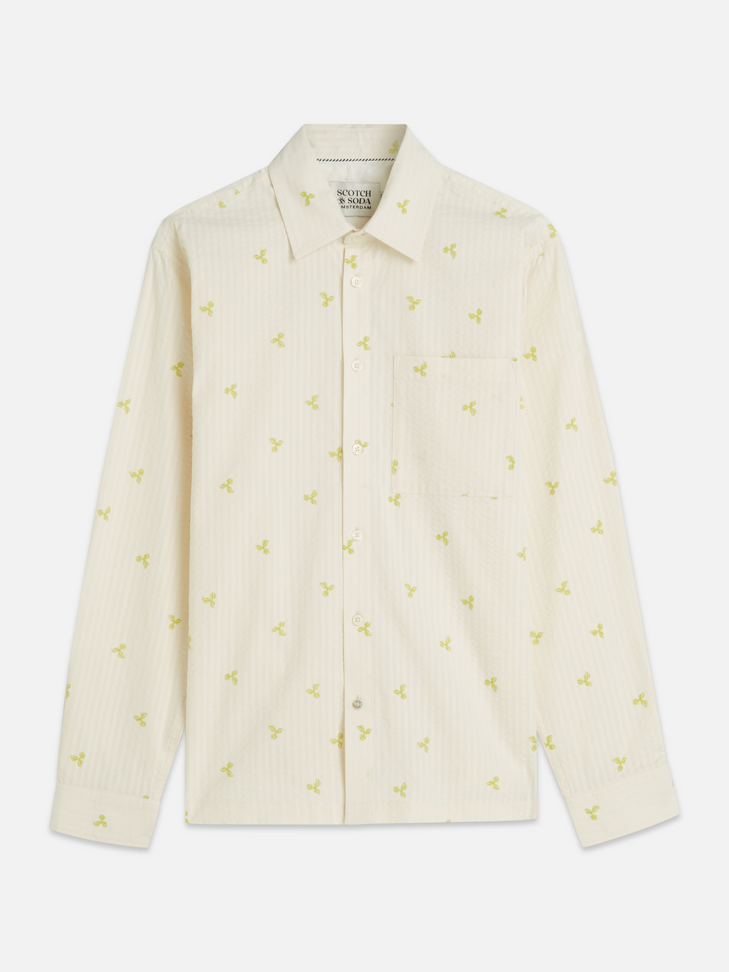 Printed Seersucker Relaxed-Fit Shirt