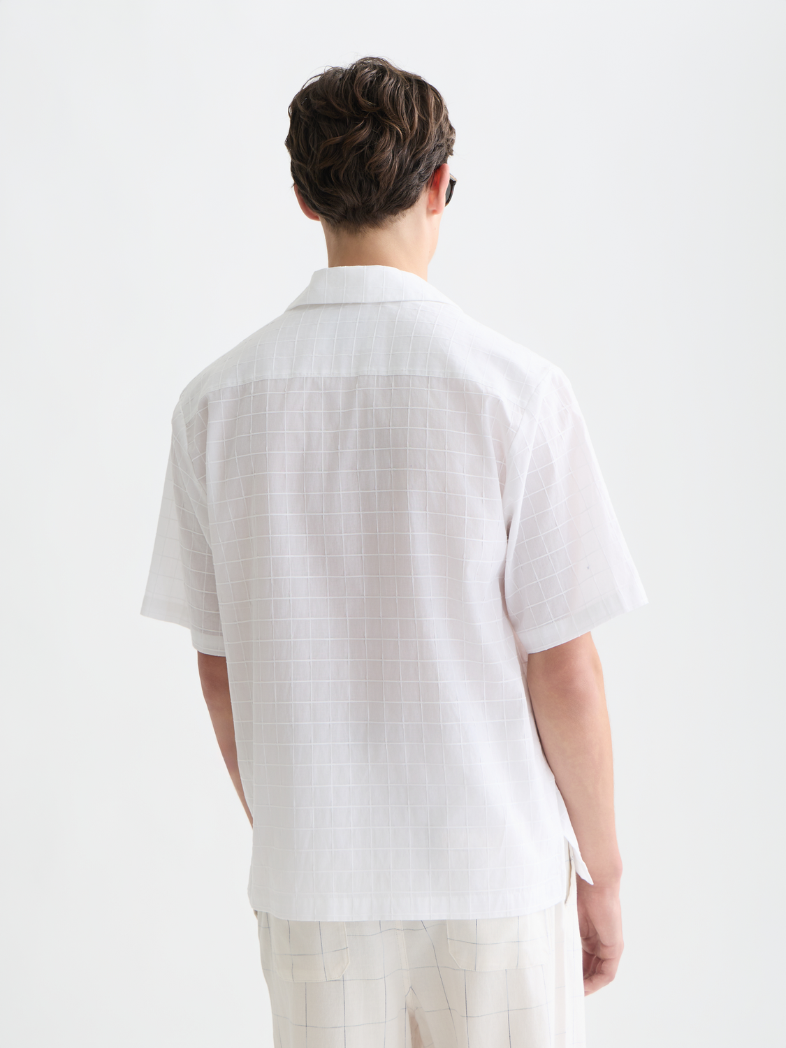 Embroidered Structured Relaxed-Fit Short-Sleeve Shirt
