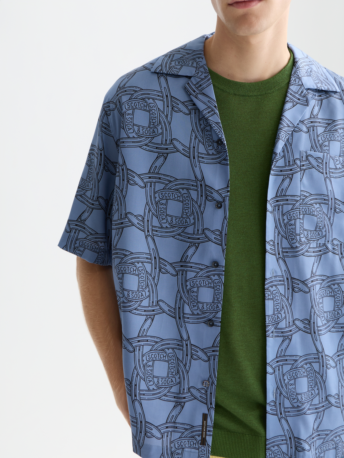 Printed Tencel Short Sleeve Shirt