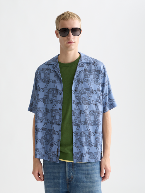 Printed Tencel Short Sleeve Shirt