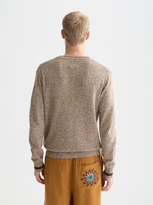 Pull en maille chinée coupe droite