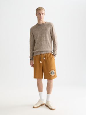 Pull en maille chinée coupe droite