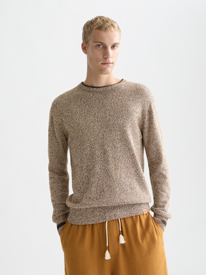 Pull en maille chinée coupe droite