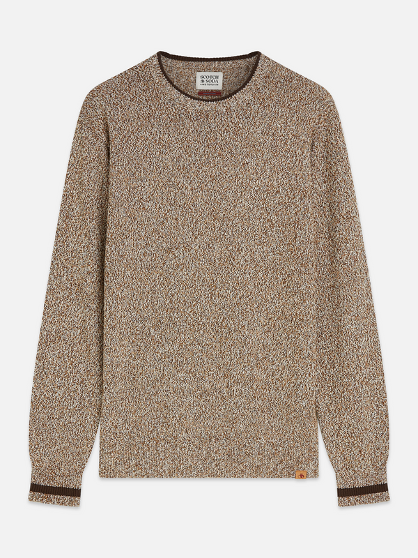 Pull en maille chinée coupe droite
