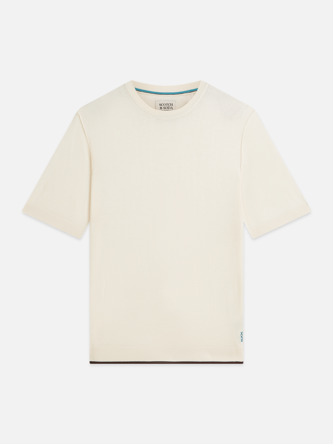 Strick-T-Shirt in lässiger Passform