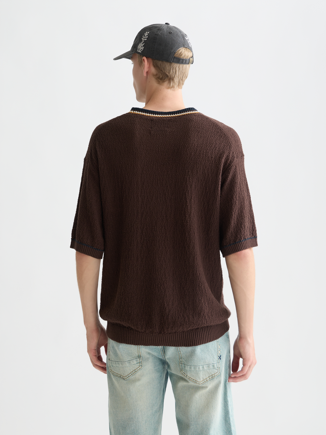 Knitted Cotton Linenblend Relaxedfit Tshirt