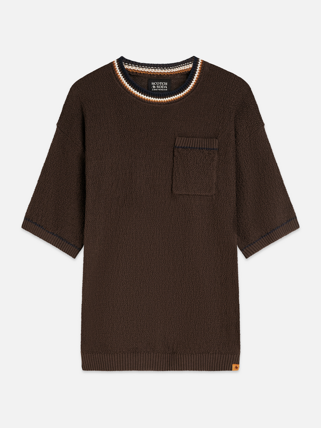 T-shirt décontracté en maille de coton et lin