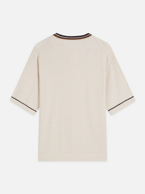T-shirt ample en tricot de coton et lin