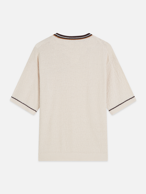 T-shirt ample en tricot de coton et lin