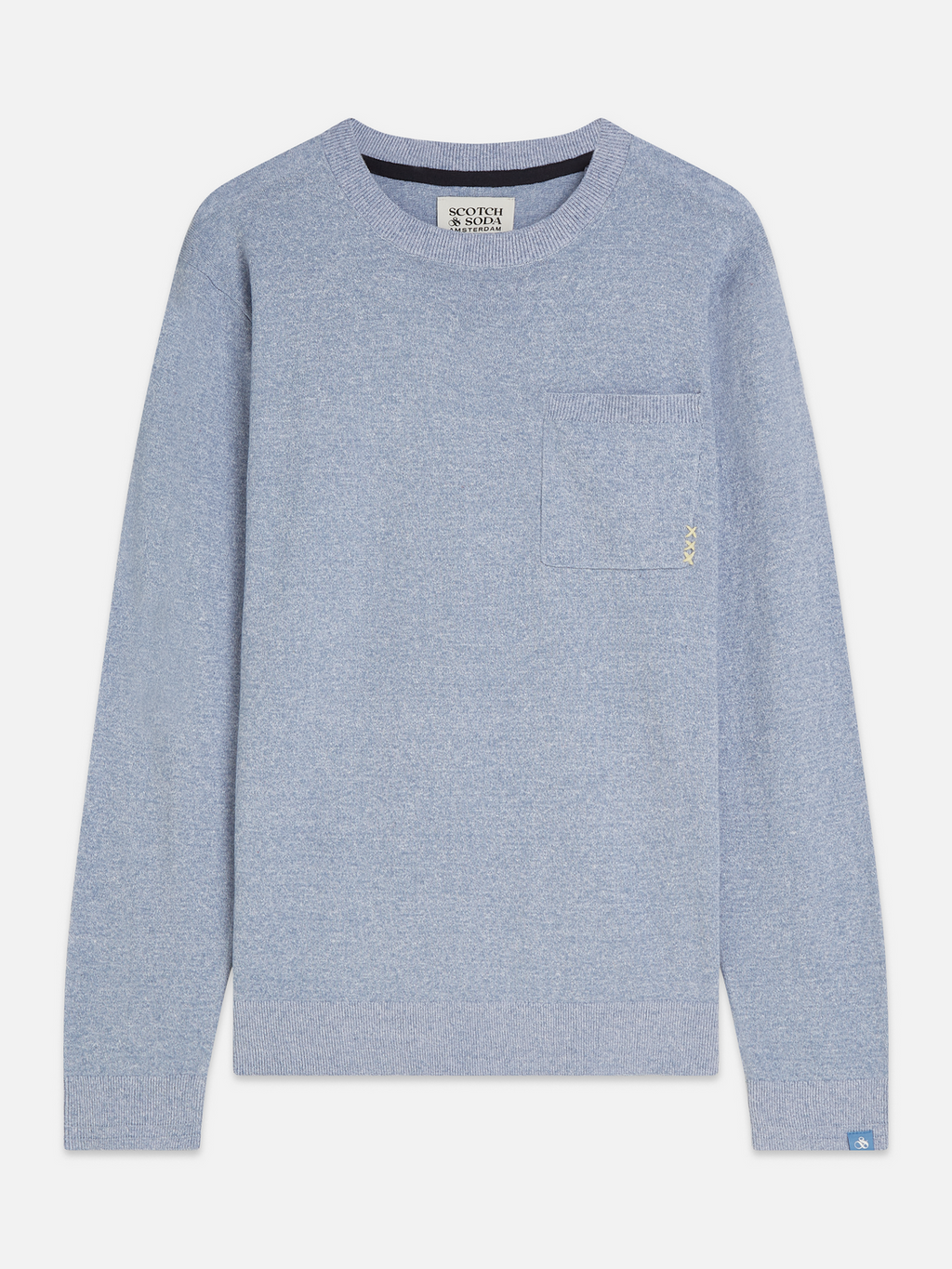 Linen-Blend Melange Regular-Fit Pullover