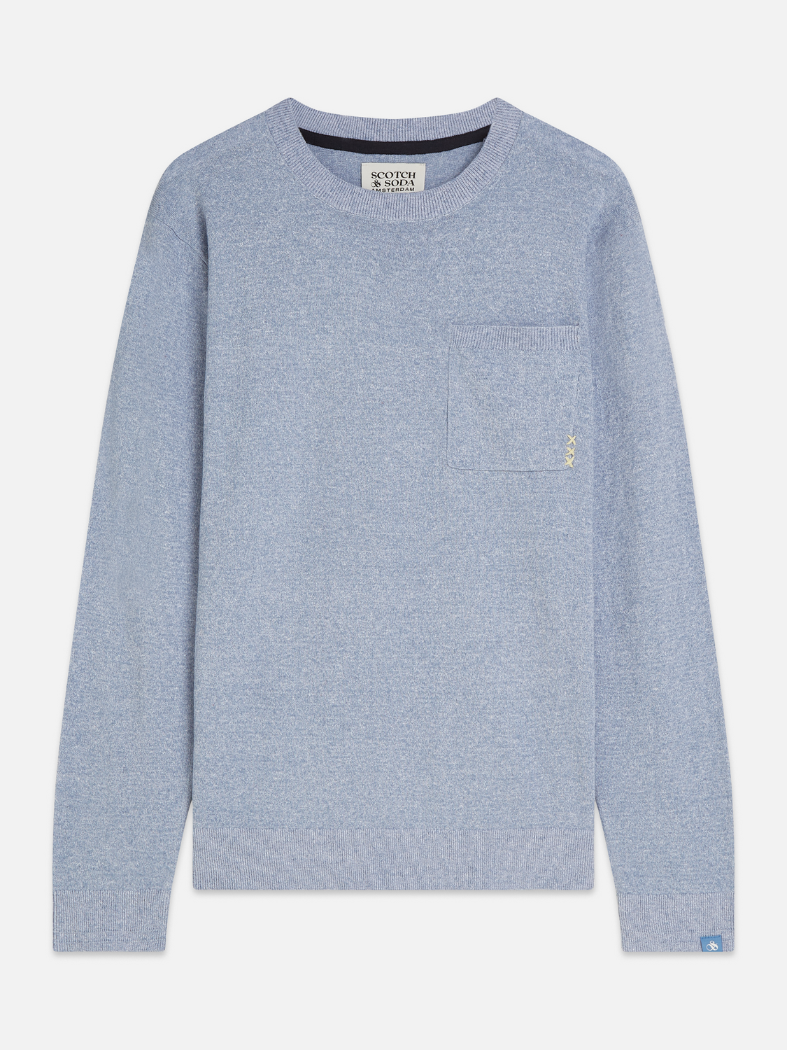 Linen-Blend Melange Regular-Fit Pullover