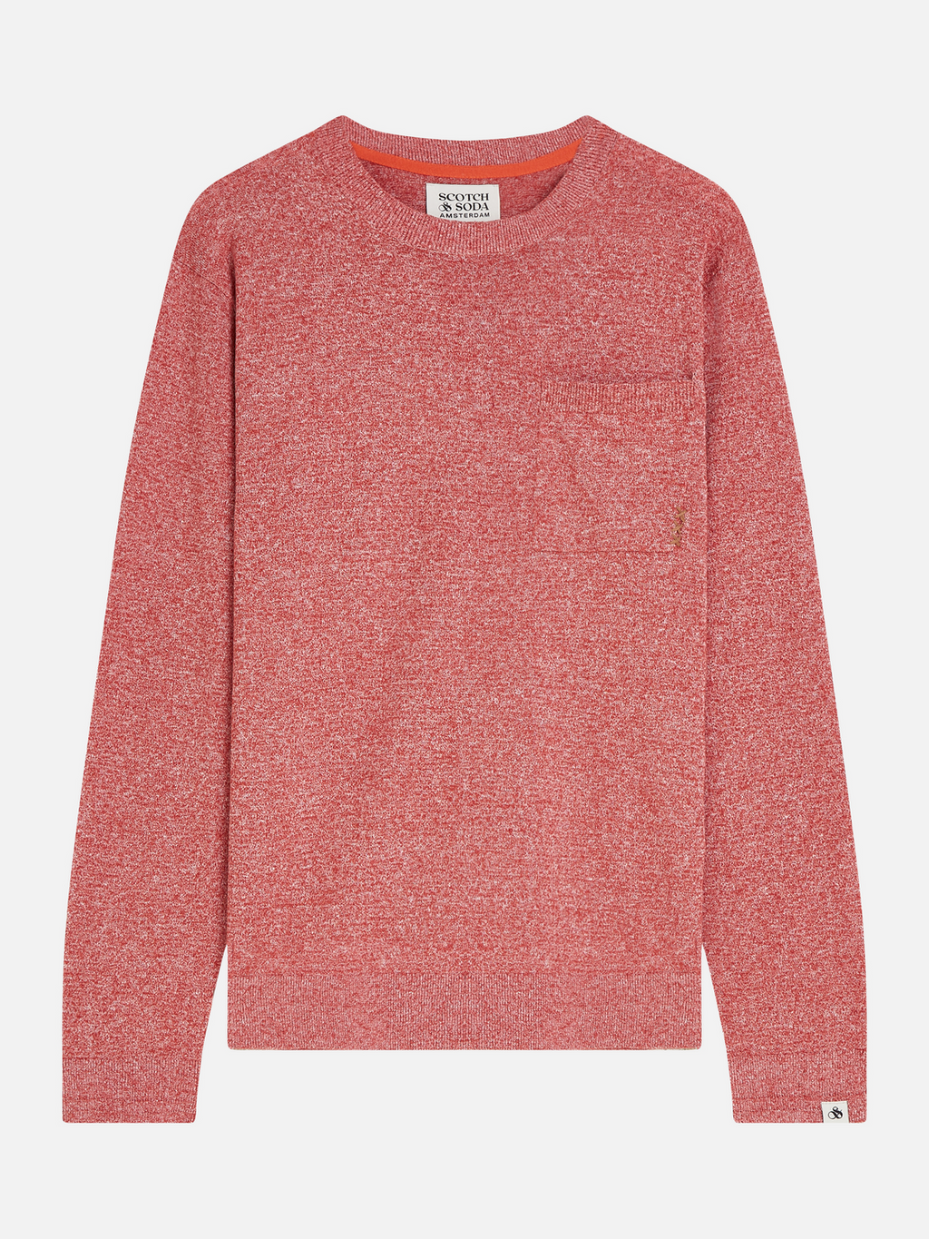 Linen-Blend Melange Regular-Fit Pullover