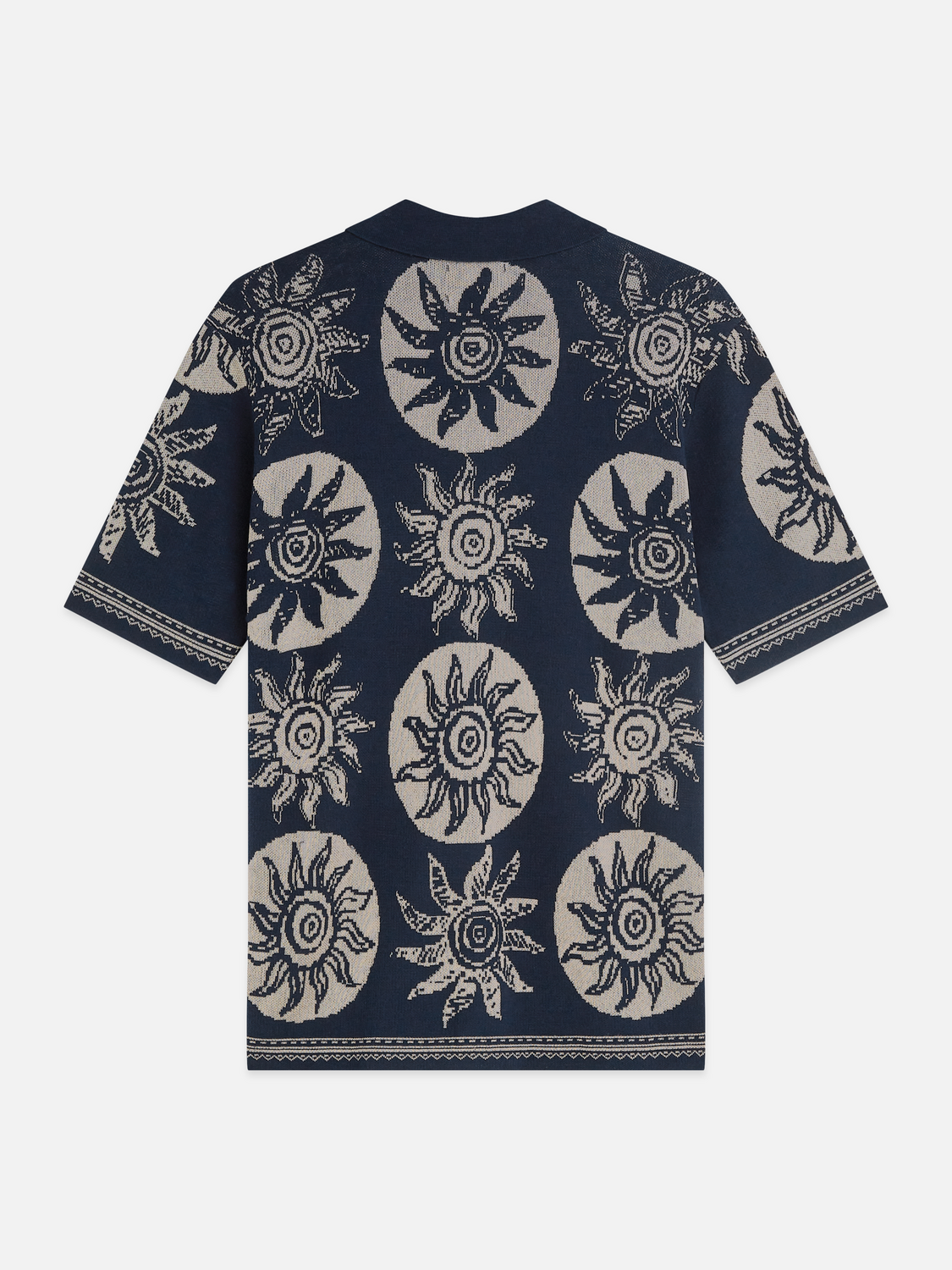 Knitted Jacquard Short Sleeve Shirt
