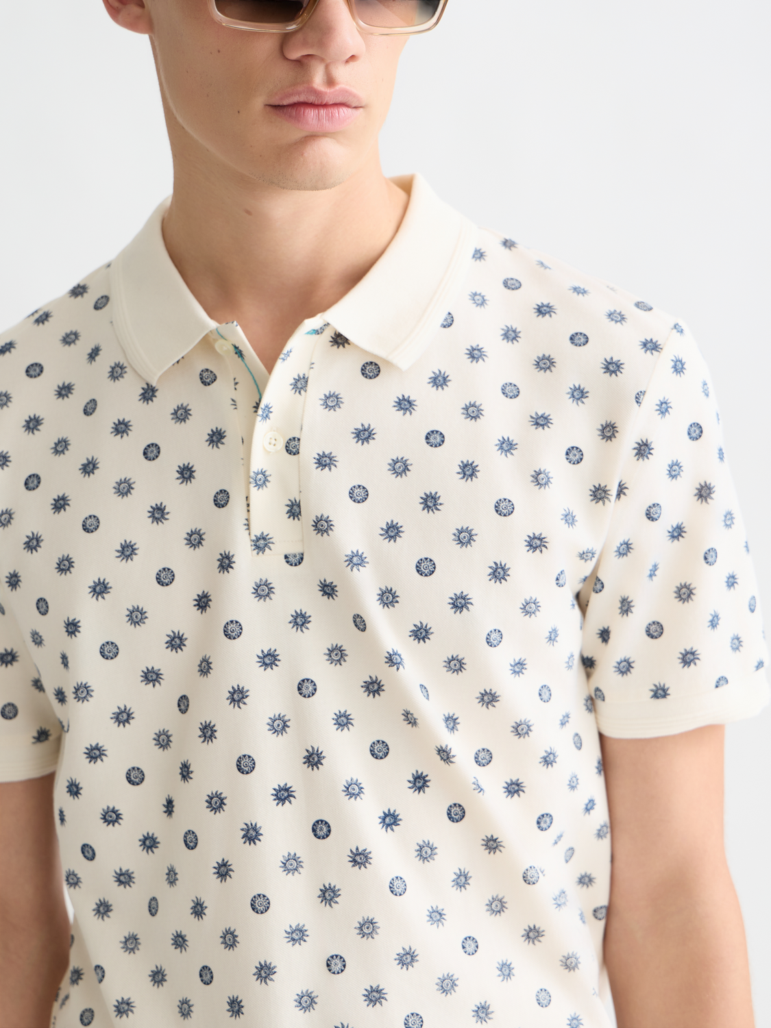 Microprinted Regularfit Polo