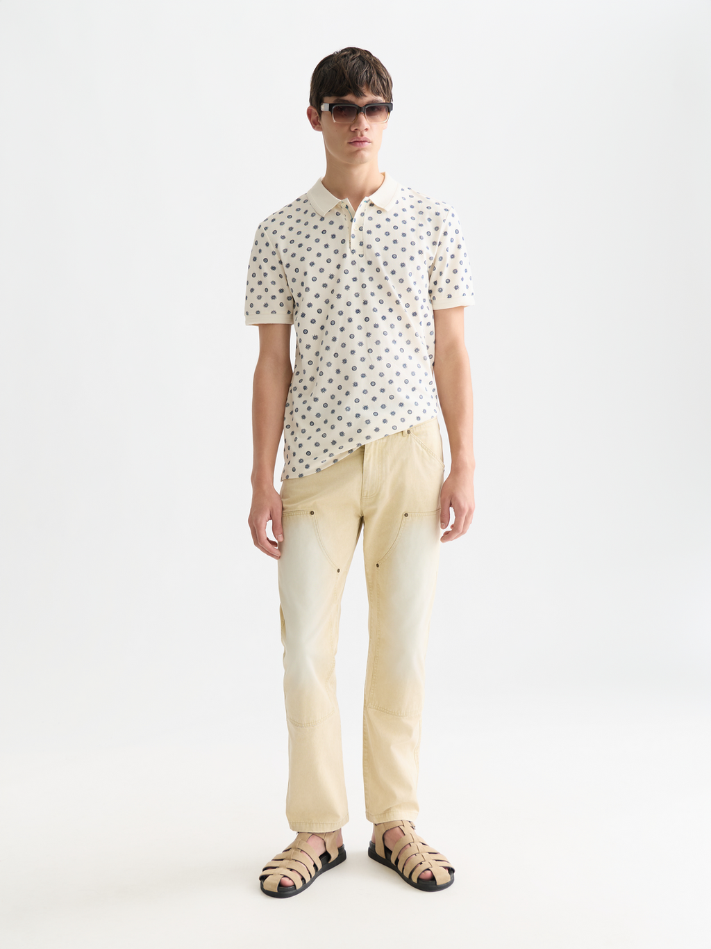 Microprinted Regularfit Polo