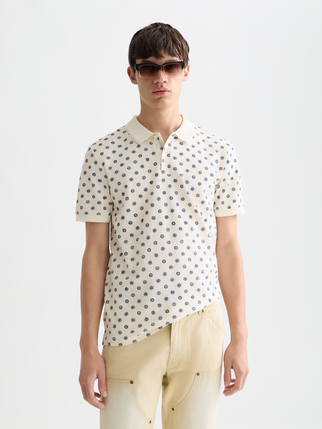 Microprinted Regularfit Polo
