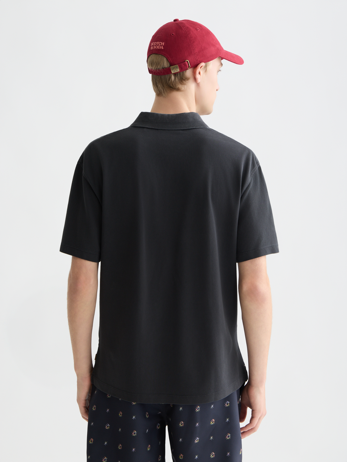 3 Crosses Pique Relaxed-Fit Garment-Dyed Polo