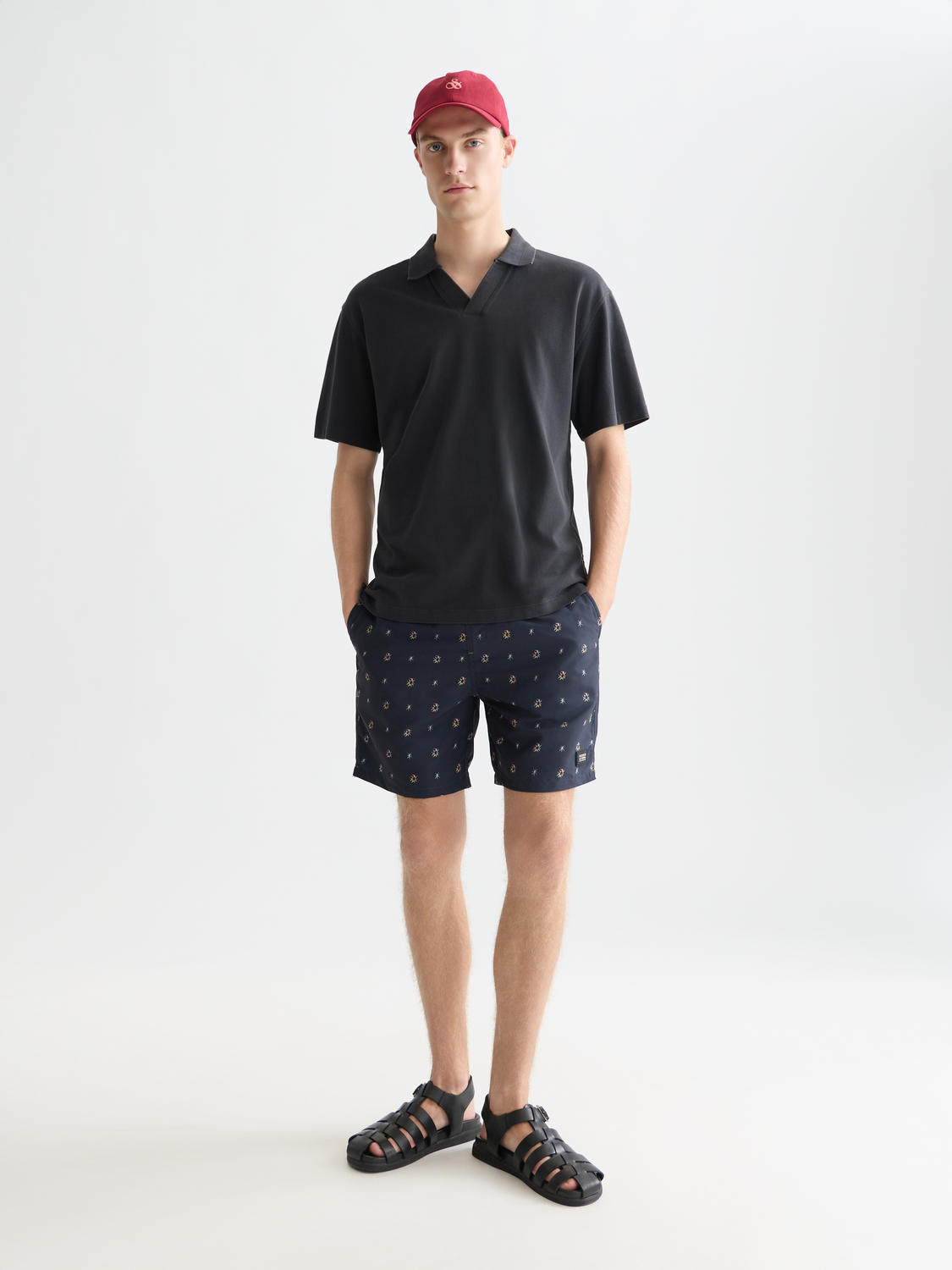 3 Crosses Pique Relaxed-Fit Garment-Dyed Polo