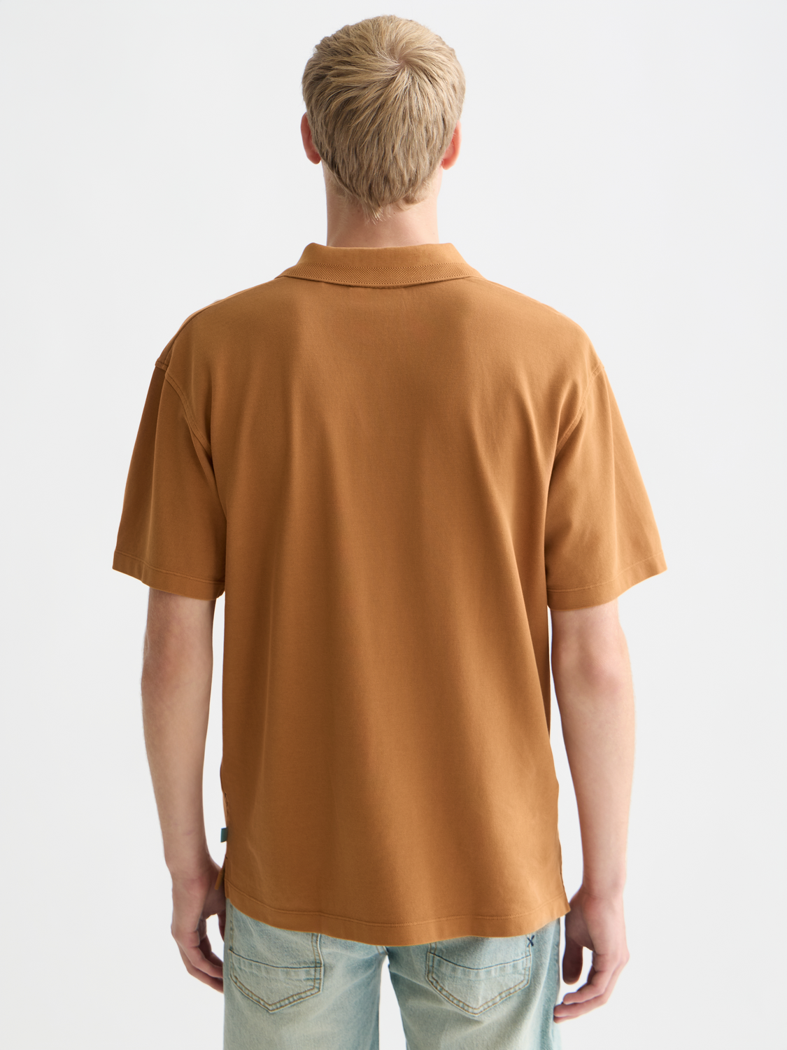 3 Crosses Pique Relaxed-Fit Garment-Dyed Polo