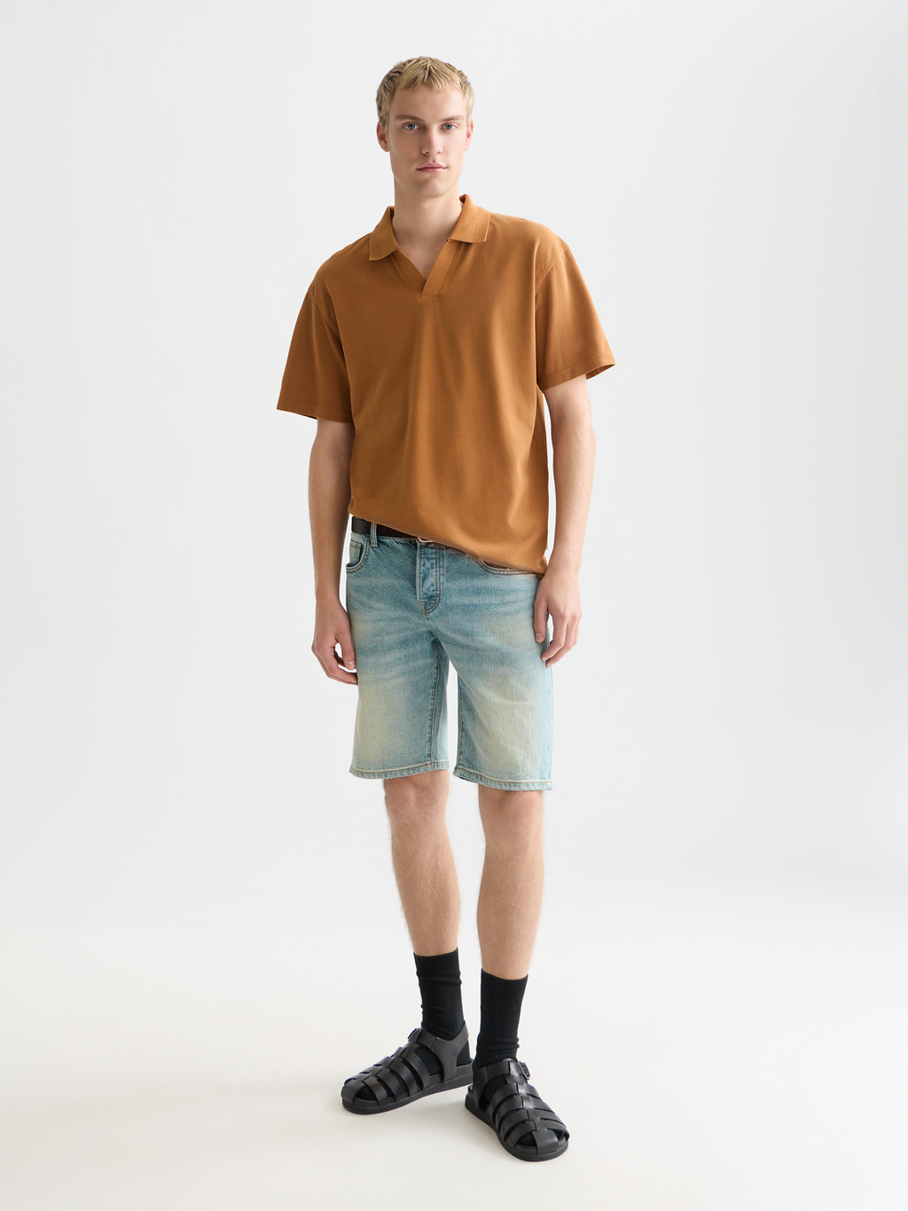 3 Crosses Pique Relaxed-Fit Garment-Dyed Polo