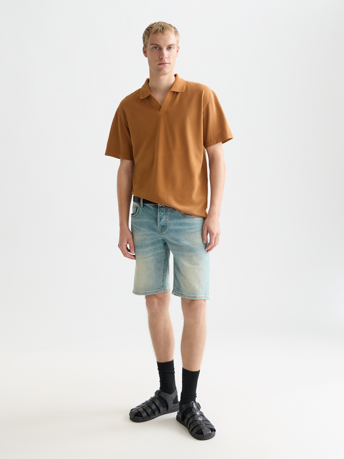 3 Crosses Pique Relaxed-Fit Garment-Dyed Polo
