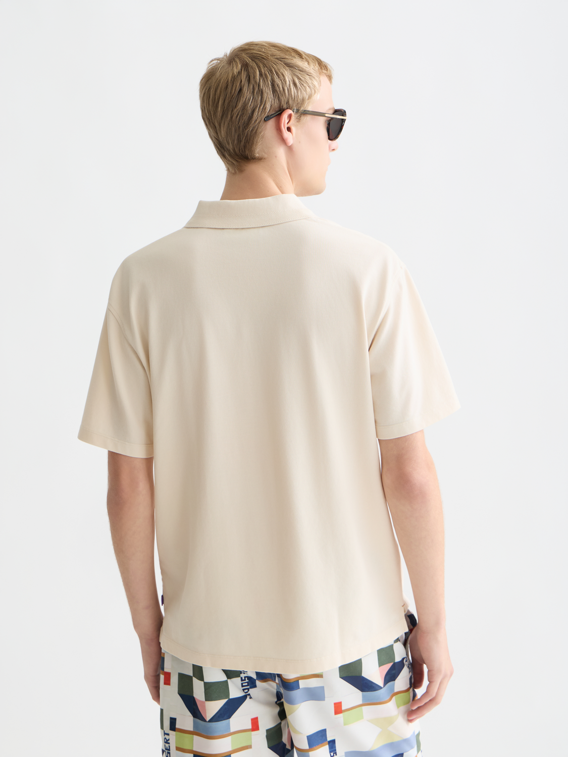 3 Crosses Pique Relaxed-Fit Garment-Dyed Polo