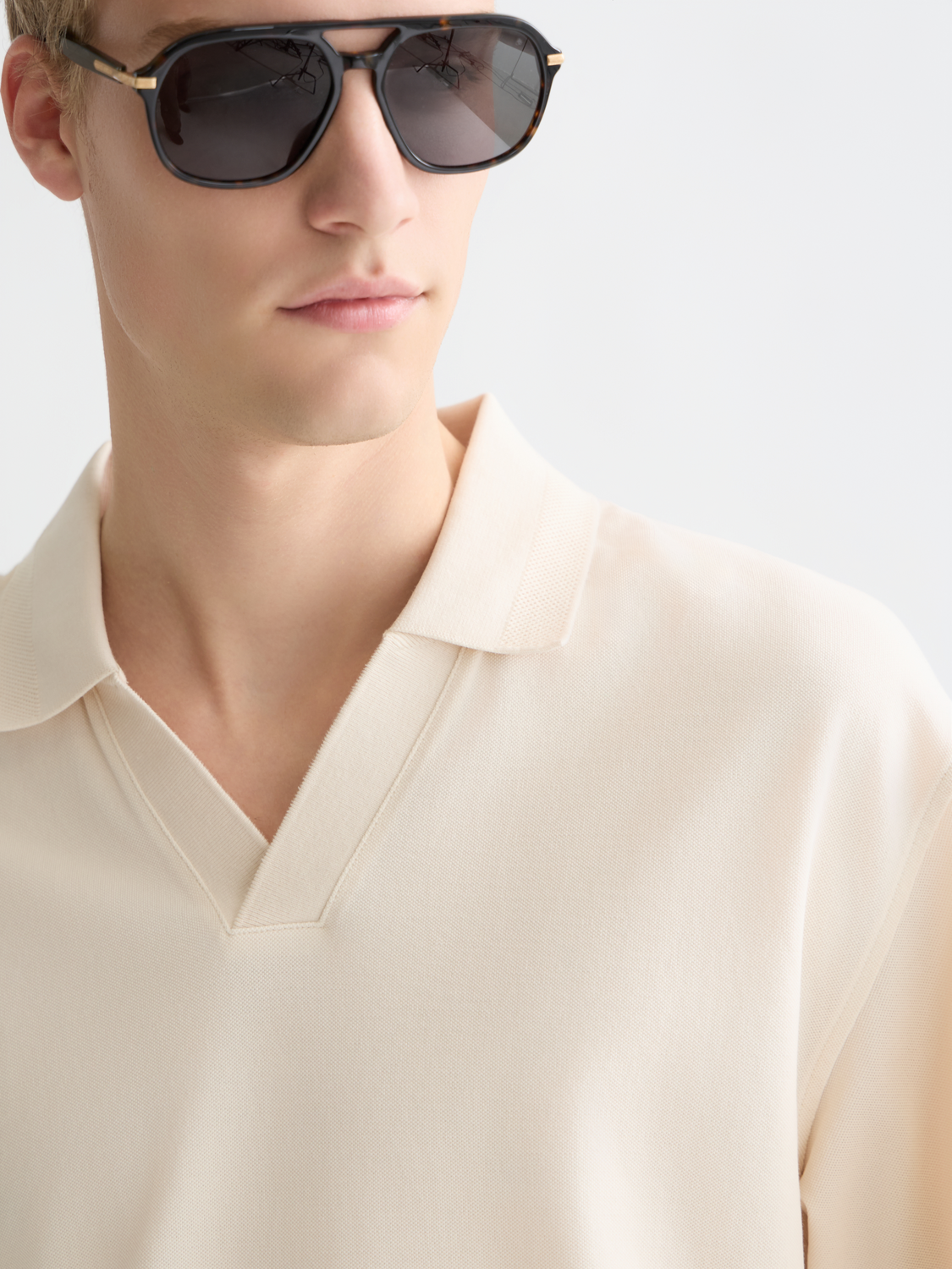 3 Crosses Pique Relaxed-Fit Garment-Dyed Polo