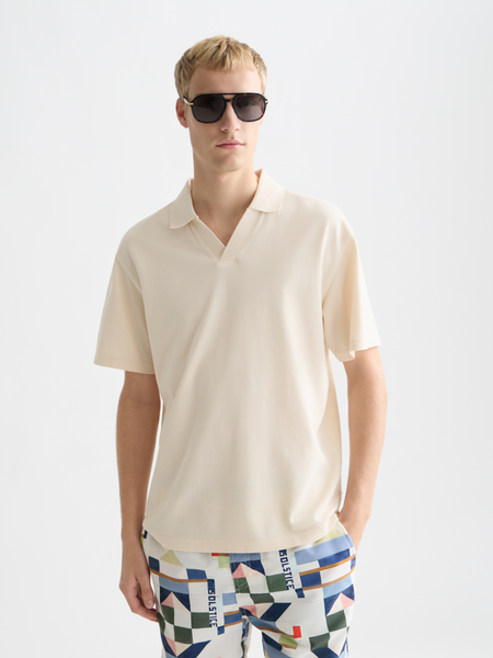 3 Crosses Pique Relaxed-Fit Garment-Dyed Polo– Scotch & Soda