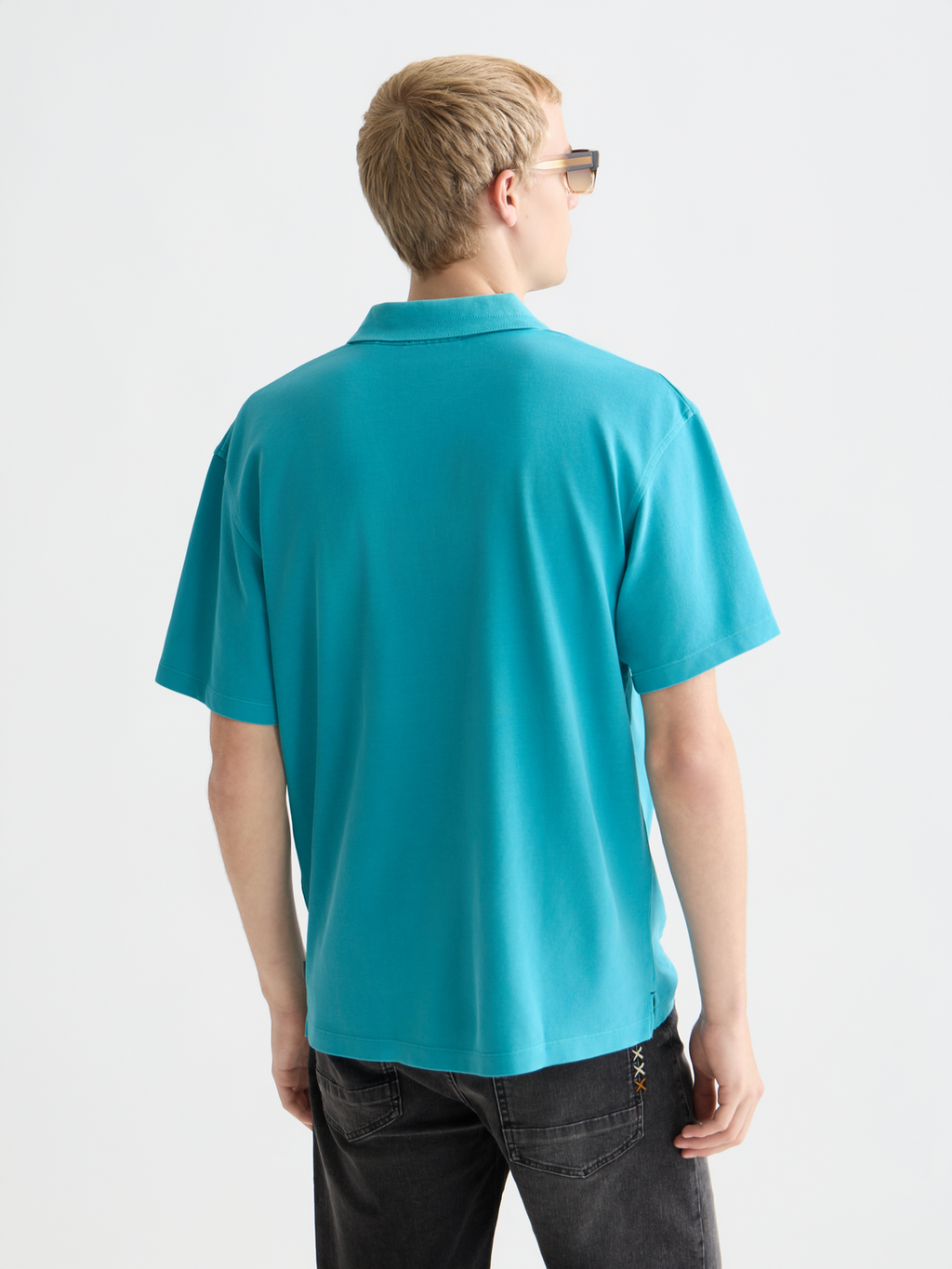 3 Crosses Pique Relaxed-Fit Garment-Dyed Polo
