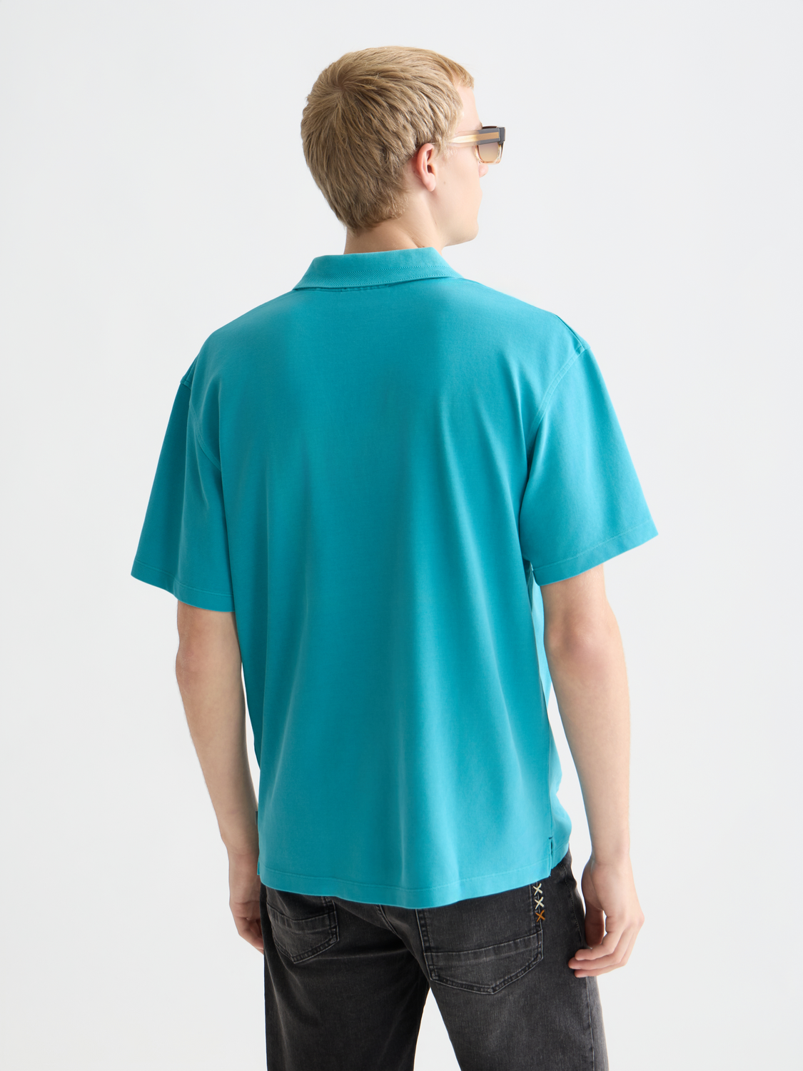 3 Crosses Pique Relaxed-Fit Garment-Dyed Polo