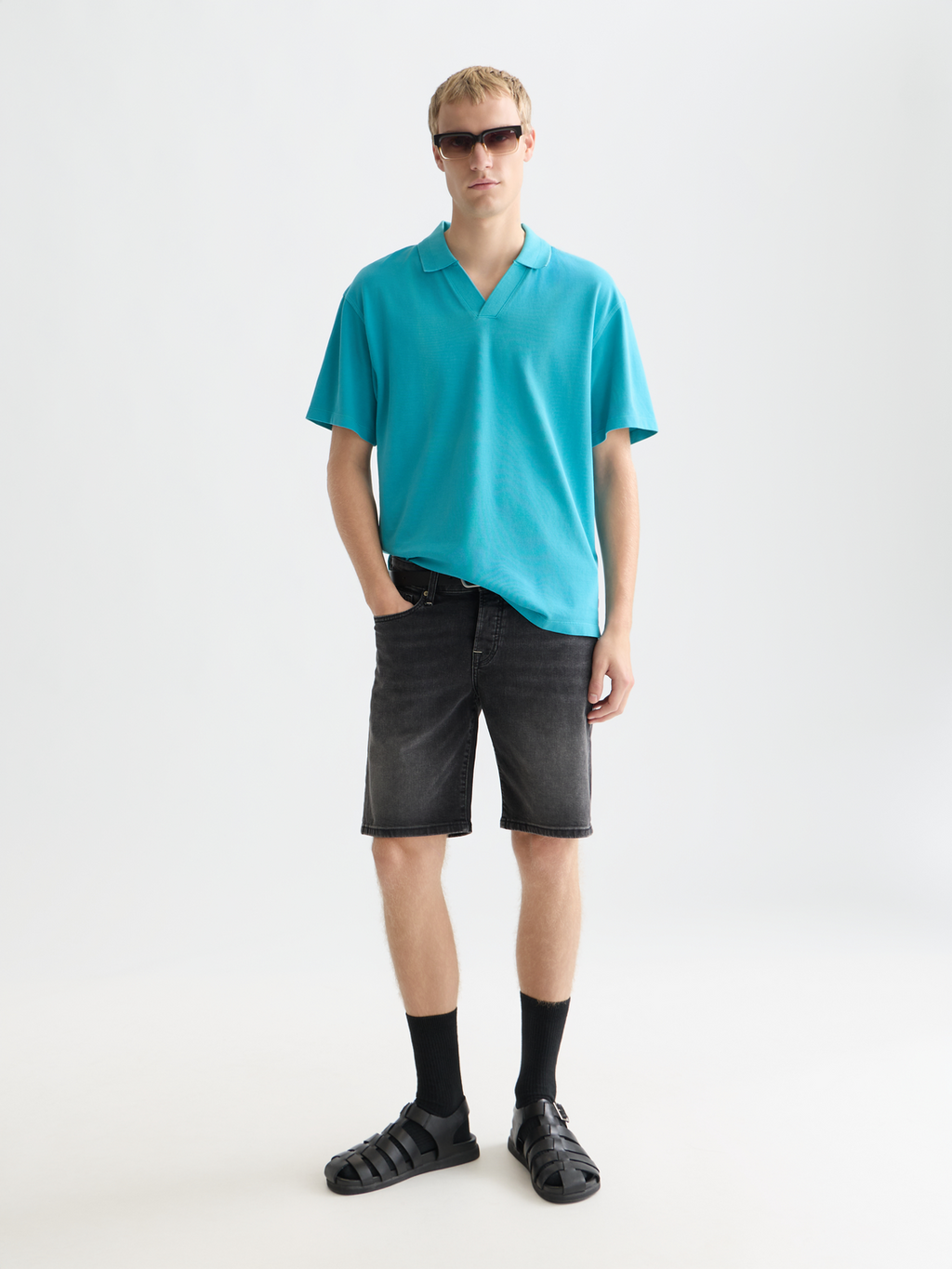 3 Crosses Pique Relaxed-Fit Garment-Dyed Polo